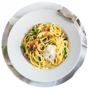 assiette de pâtes fraîche